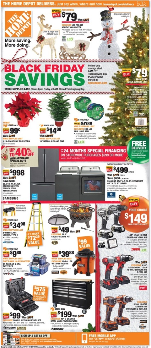 Home Depot Black Friday 2018 Ads, Deals and Sales